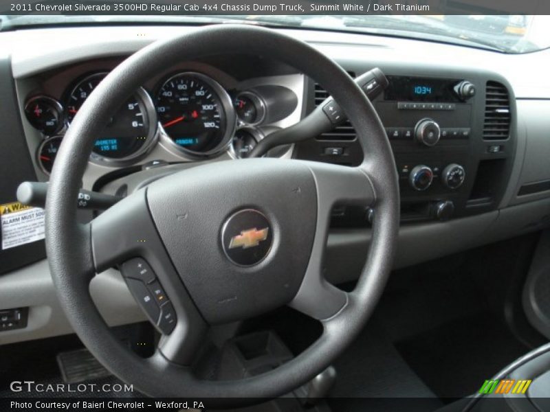 Summit White / Dark Titanium 2011 Chevrolet Silverado 3500HD Regular Cab 4x4 Chassis Dump Truck