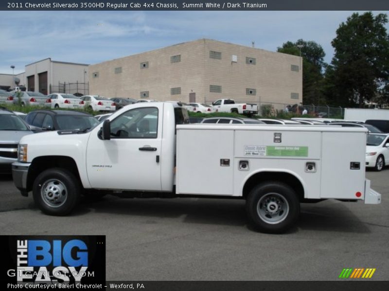 Summit White / Dark Titanium 2011 Chevrolet Silverado 3500HD Regular Cab 4x4 Chassis
