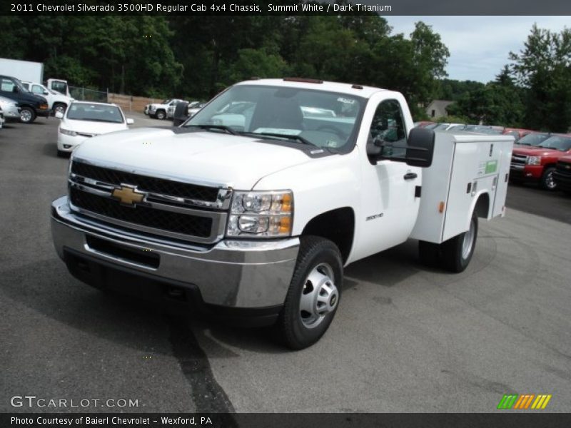 Summit White / Dark Titanium 2011 Chevrolet Silverado 3500HD Regular Cab 4x4 Chassis
