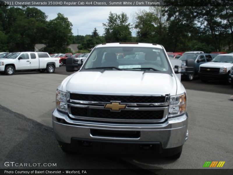 Summit White / Dark Titanium 2011 Chevrolet Silverado 3500HD Regular Cab 4x4 Chassis
