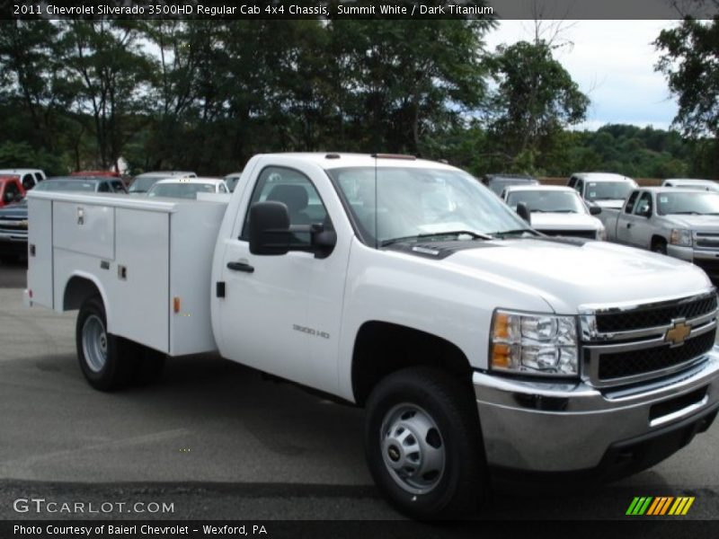Summit White / Dark Titanium 2011 Chevrolet Silverado 3500HD Regular Cab 4x4 Chassis