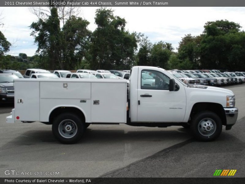 Summit White / Dark Titanium 2011 Chevrolet Silverado 3500HD Regular Cab 4x4 Chassis