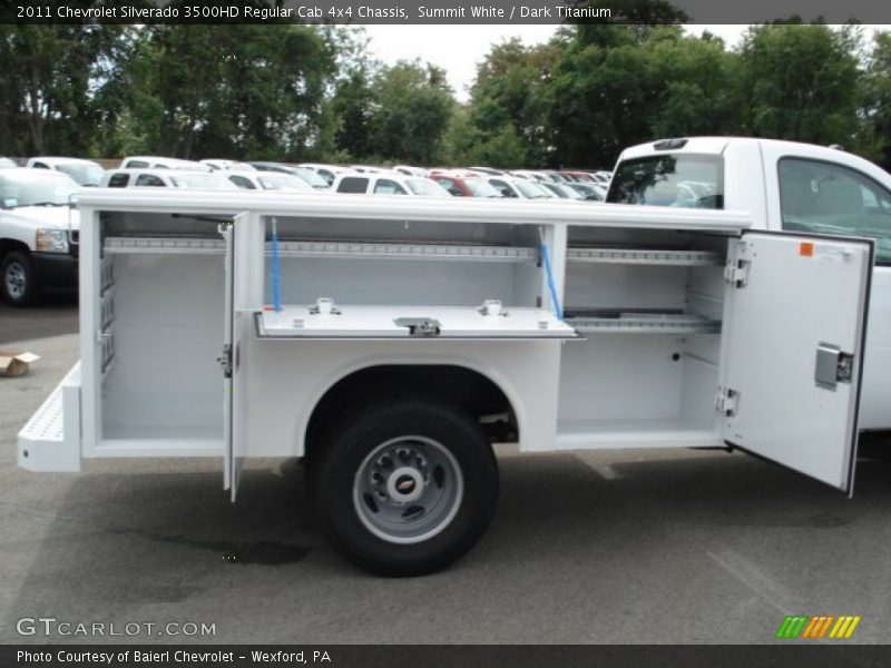 Summit White / Dark Titanium 2011 Chevrolet Silverado 3500HD Regular Cab 4x4 Chassis