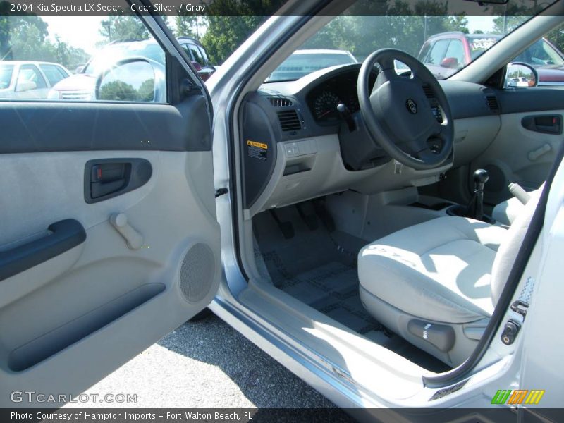 Clear Silver / Gray 2004 Kia Spectra LX Sedan