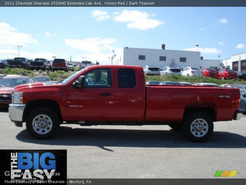 Victory Red / Dark Titanium 2011 Chevrolet Silverado 3500HD Extended Cab 4x4