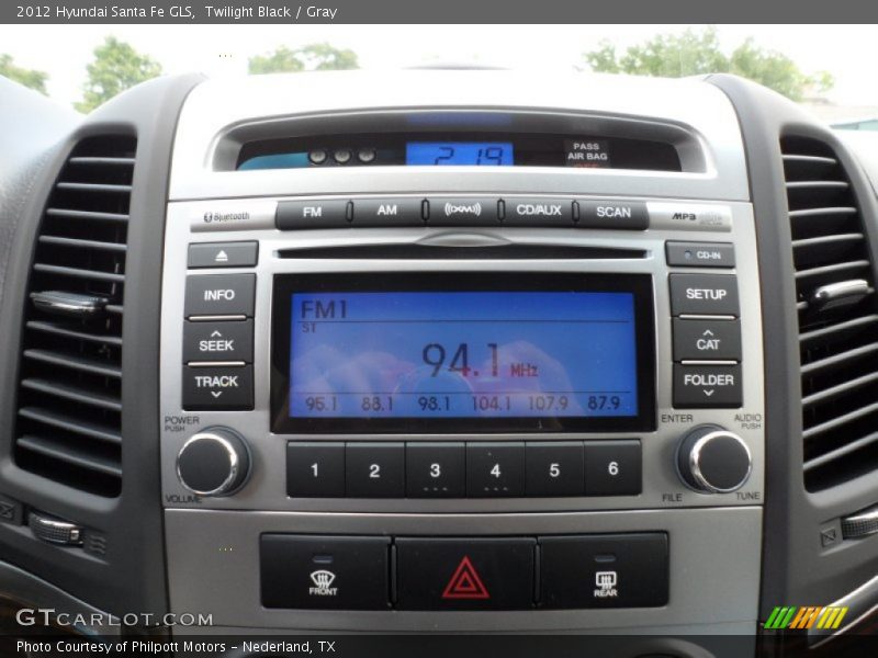 Twilight Black / Gray 2012 Hyundai Santa Fe GLS