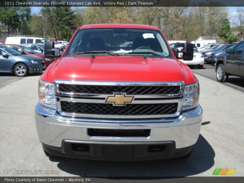 Victory Red / Dark Titanium 2011 Chevrolet Silverado 3500HD Extended Cab 4x4