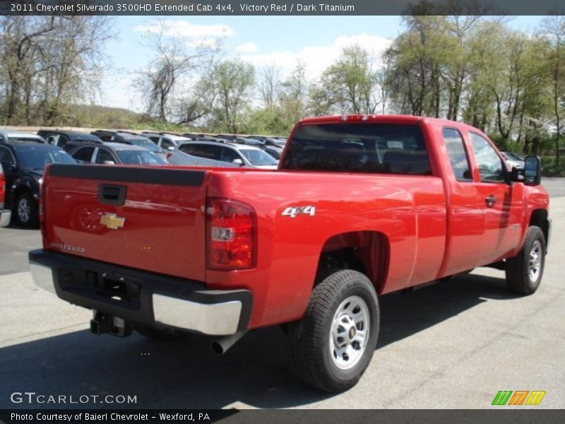 Victory Red / Dark Titanium 2011 Chevrolet Silverado 3500HD Extended Cab 4x4
