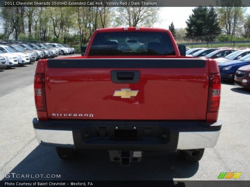 Victory Red / Dark Titanium 2011 Chevrolet Silverado 3500HD Extended Cab 4x4