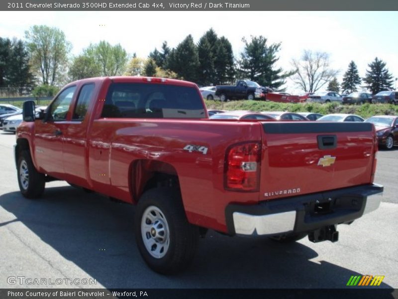 Victory Red / Dark Titanium 2011 Chevrolet Silverado 3500HD Extended Cab 4x4