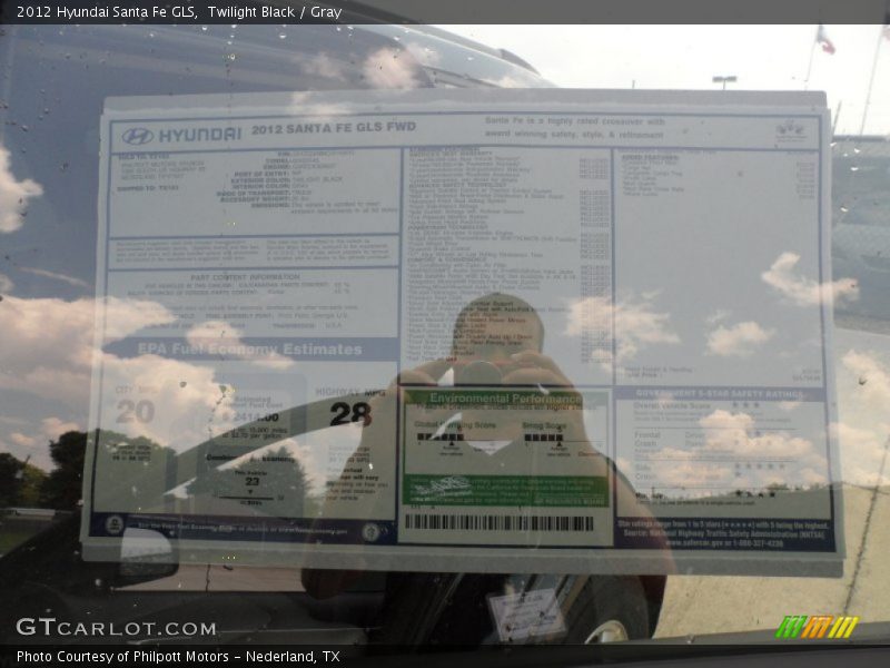 Twilight Black / Gray 2012 Hyundai Santa Fe GLS