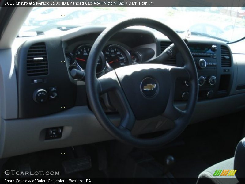 Victory Red / Dark Titanium 2011 Chevrolet Silverado 3500HD Extended Cab 4x4