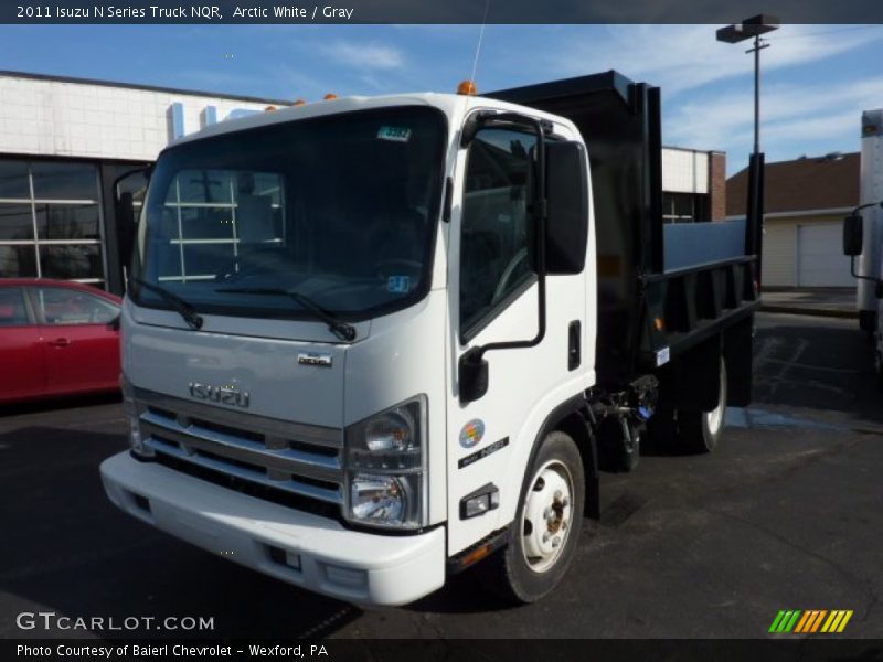 Arctic White / Gray 2011 Isuzu N Series Truck NQR