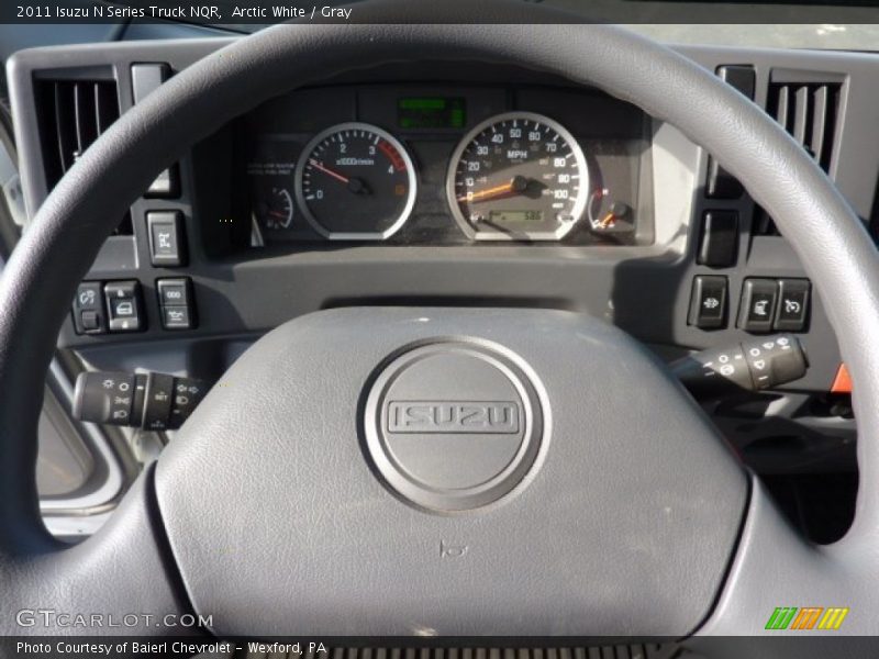 Arctic White / Gray 2011 Isuzu N Series Truck NQR