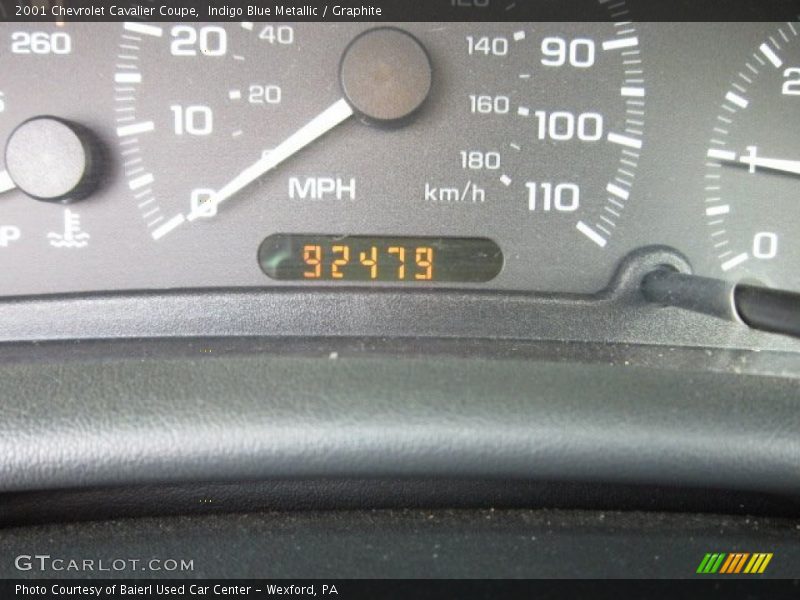 Indigo Blue Metallic / Graphite 2001 Chevrolet Cavalier Coupe