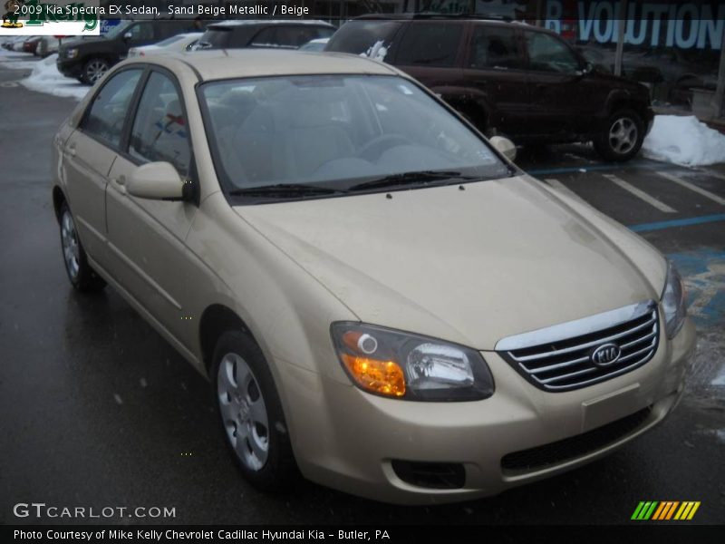 Sand Beige Metallic / Beige 2009 Kia Spectra EX Sedan