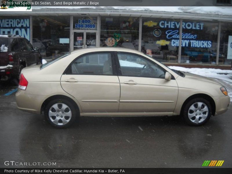 Sand Beige Metallic / Beige 2009 Kia Spectra EX Sedan