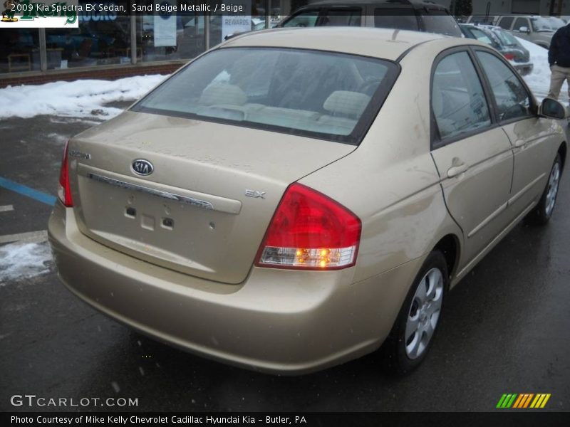 Sand Beige Metallic / Beige 2009 Kia Spectra EX Sedan