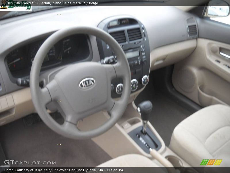 Sand Beige Metallic / Beige 2009 Kia Spectra EX Sedan