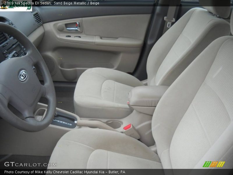 Sand Beige Metallic / Beige 2009 Kia Spectra EX Sedan