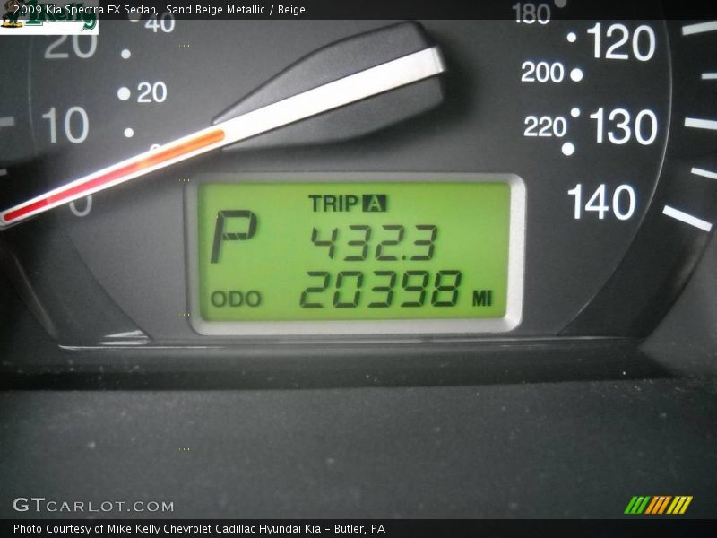 Sand Beige Metallic / Beige 2009 Kia Spectra EX Sedan