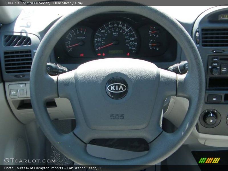 Clear Silver / Gray 2004 Kia Spectra LX Sedan