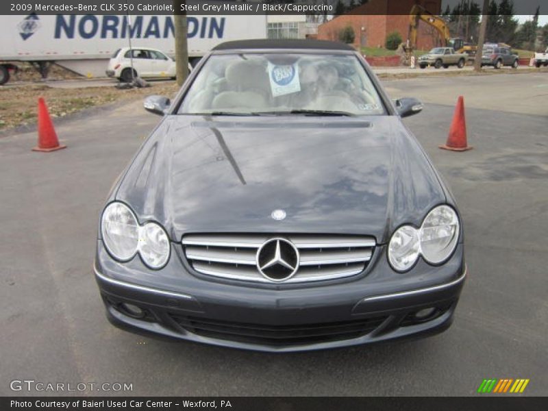 Steel Grey Metallic / Black/Cappuccino 2009 Mercedes-Benz CLK 350 Cabriolet