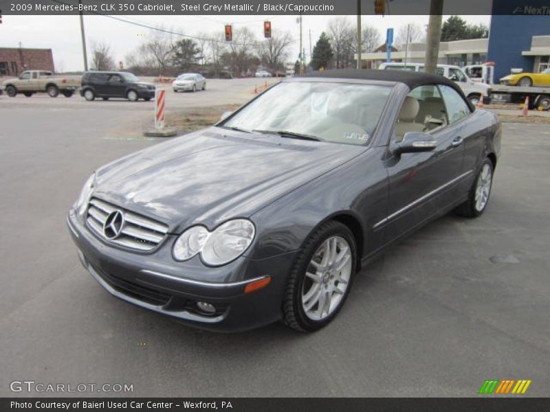 Steel Grey Metallic / Black/Cappuccino 2009 Mercedes-Benz CLK 350 Cabriolet