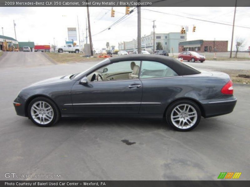Steel Grey Metallic / Black/Cappuccino 2009 Mercedes-Benz CLK 350 Cabriolet