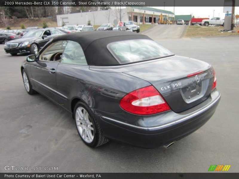 Steel Grey Metallic / Black/Cappuccino 2009 Mercedes-Benz CLK 350 Cabriolet