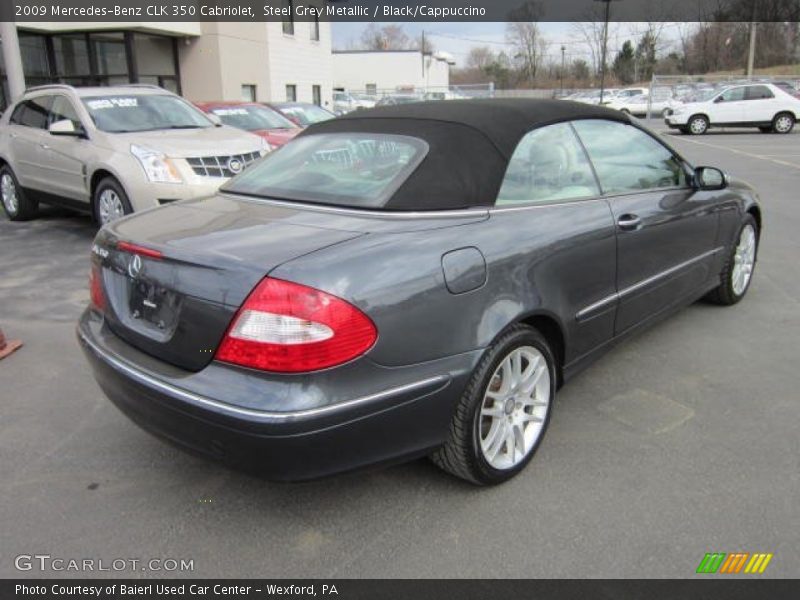 Steel Grey Metallic / Black/Cappuccino 2009 Mercedes-Benz CLK 350 Cabriolet