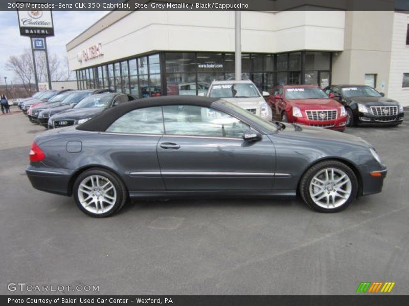 Steel Grey Metallic / Black/Cappuccino 2009 Mercedes-Benz CLK 350 Cabriolet