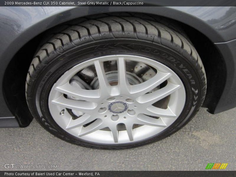 Steel Grey Metallic / Black/Cappuccino 2009 Mercedes-Benz CLK 350 Cabriolet