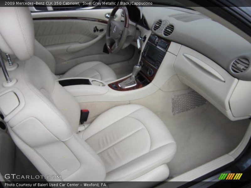 Steel Grey Metallic / Black/Cappuccino 2009 Mercedes-Benz CLK 350 Cabriolet