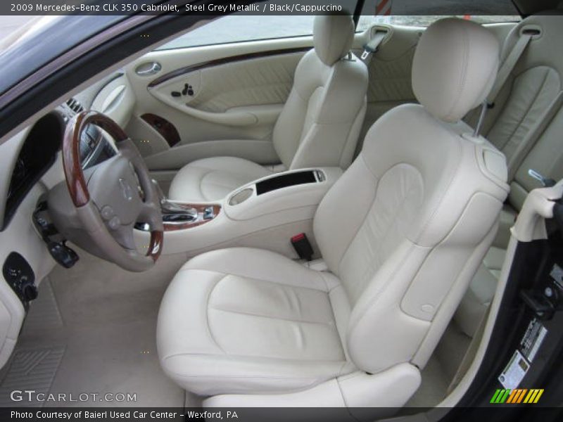 Steel Grey Metallic / Black/Cappuccino 2009 Mercedes-Benz CLK 350 Cabriolet