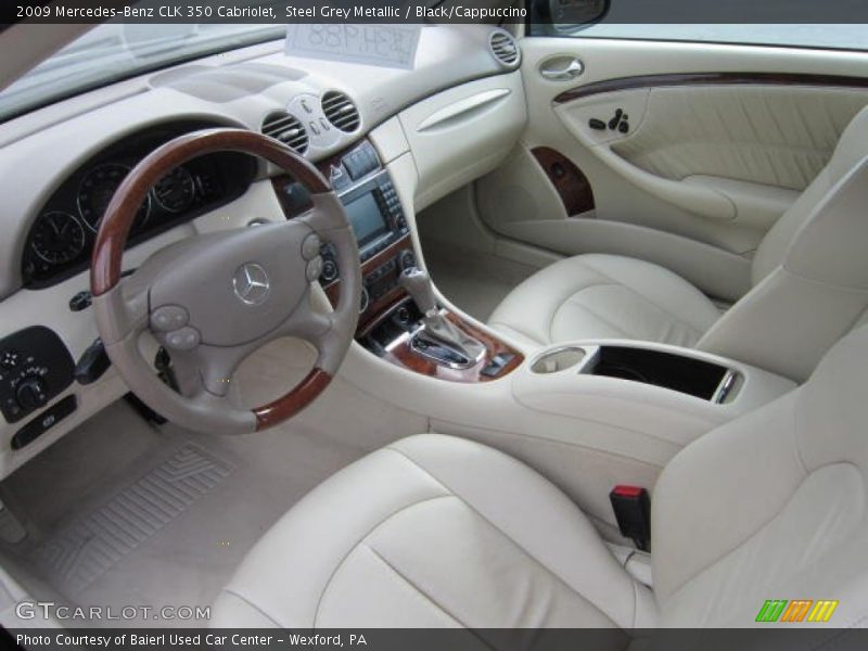 Steel Grey Metallic / Black/Cappuccino 2009 Mercedes-Benz CLK 350 Cabriolet