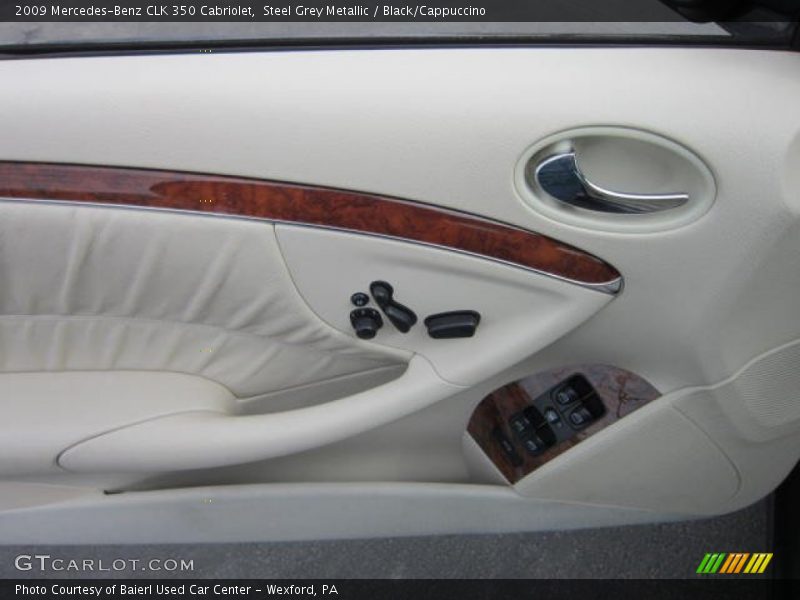 Steel Grey Metallic / Black/Cappuccino 2009 Mercedes-Benz CLK 350 Cabriolet