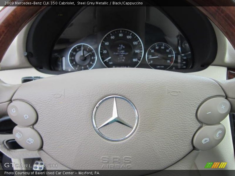Steel Grey Metallic / Black/Cappuccino 2009 Mercedes-Benz CLK 350 Cabriolet