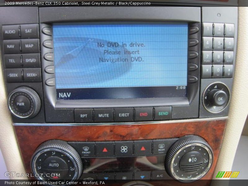 Steel Grey Metallic / Black/Cappuccino 2009 Mercedes-Benz CLK 350 Cabriolet