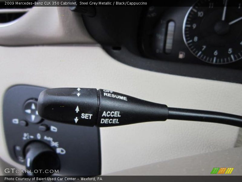 Steel Grey Metallic / Black/Cappuccino 2009 Mercedes-Benz CLK 350 Cabriolet