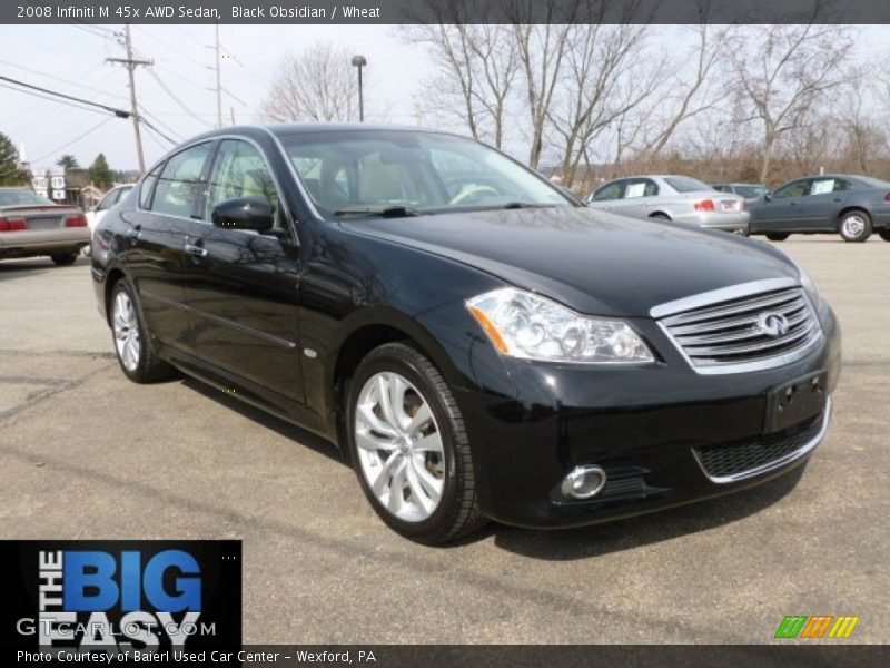 Black Obsidian / Wheat 2008 Infiniti M 45x AWD Sedan