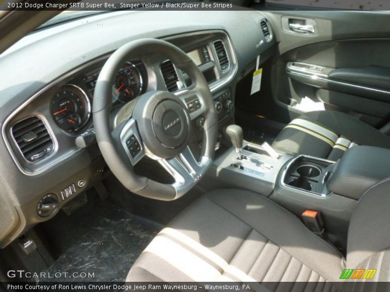  2012 Charger SRT8 Super Bee Black/Super Bee Stripes Interior
