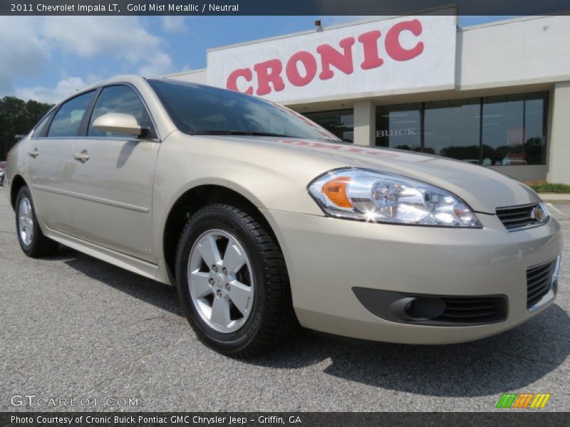 Gold Mist Metallic / Neutral 2011 Chevrolet Impala LT