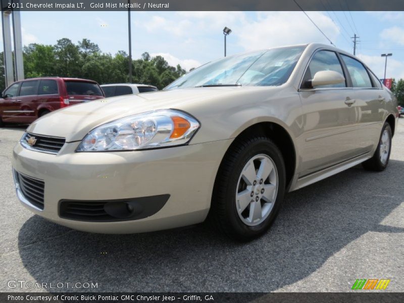 Gold Mist Metallic / Neutral 2011 Chevrolet Impala LT