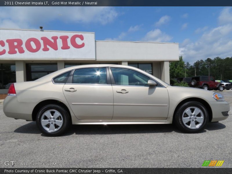 Gold Mist Metallic / Neutral 2011 Chevrolet Impala LT