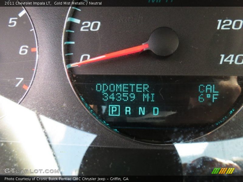 Gold Mist Metallic / Neutral 2011 Chevrolet Impala LT