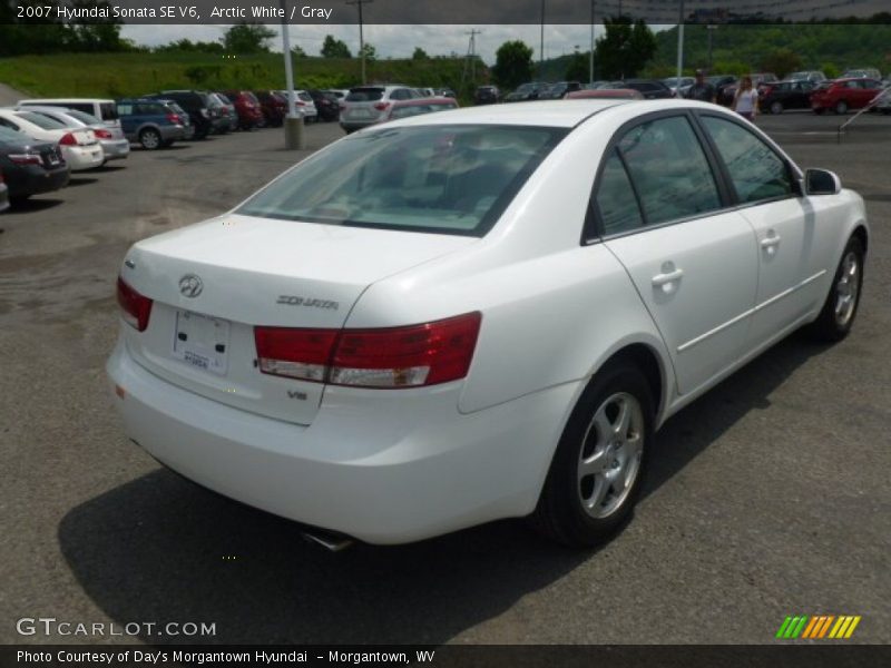 Arctic White / Gray 2007 Hyundai Sonata SE V6