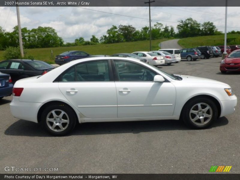 Arctic White / Gray 2007 Hyundai Sonata SE V6