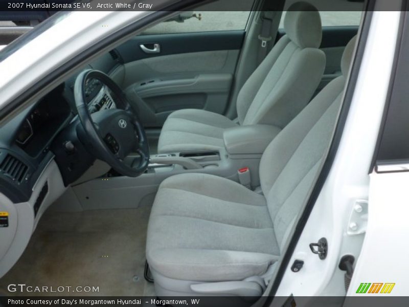 Arctic White / Gray 2007 Hyundai Sonata SE V6