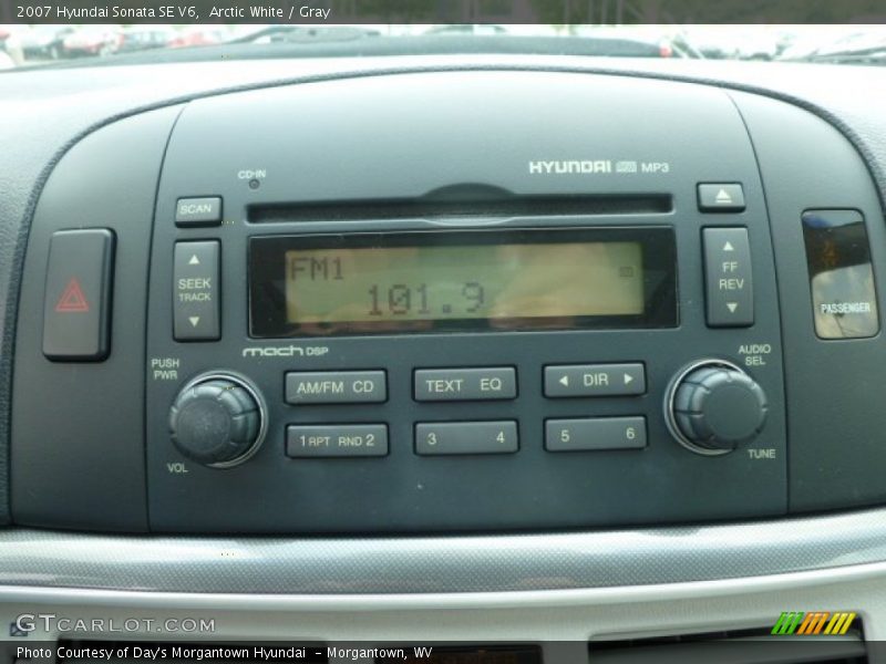 Arctic White / Gray 2007 Hyundai Sonata SE V6